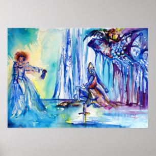 KING ARTHUR ,LADY OF THE LAKE AND EXCALIBUR POSTER