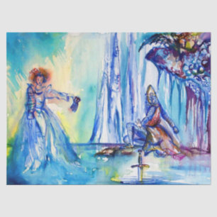KING ARTHUR ,LADY OF THE LAKE AND EXCALIBUR TISSUE PAPER