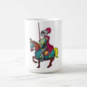 King arthur medievil knight and horse coffee mug
