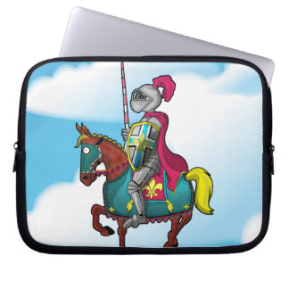 King arthur medievil knight and horse laptop sleeve
