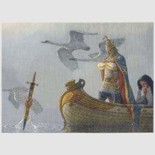 “King Arthur Takes the Sword” by NC Wyeth Tissue Paper