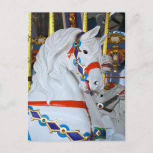 King Arthur's Carousel Horse Postcard