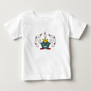 King at Bowling with Bowling pin Baby T-Shirt
