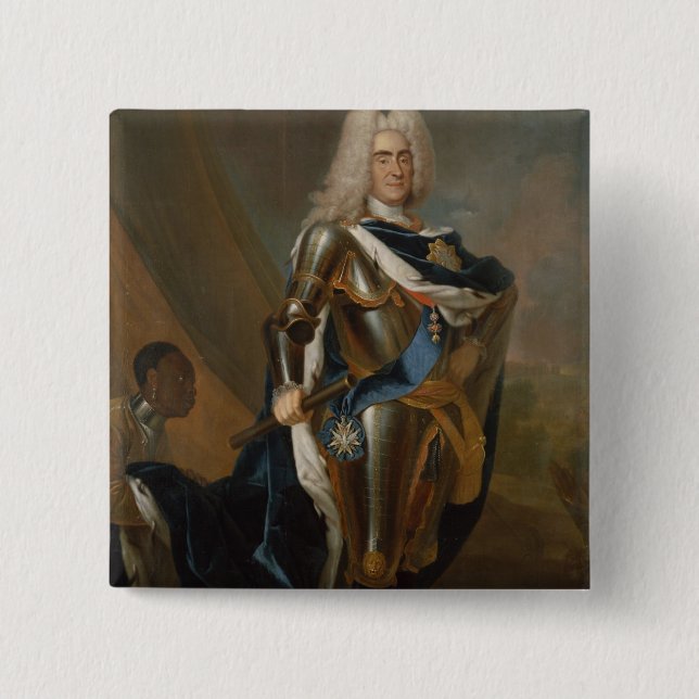 King Augustus II of Poland, before 1730 15 Cm Square Badge (Front)