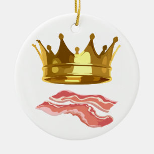 King Bacon Ceramic Tree Decoration