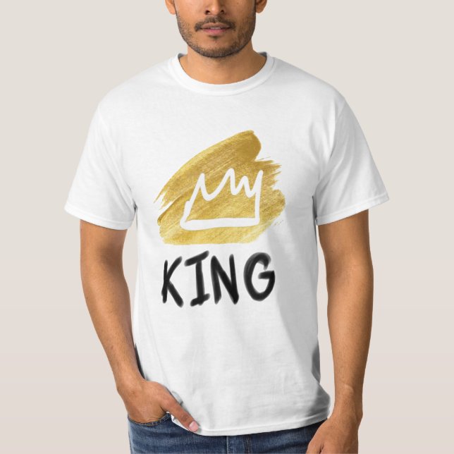 KING (basic everyday white T) T-Shirt (Front)