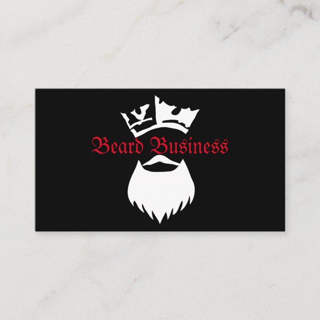 King Beard Beard Business Business Card (Front)