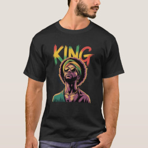 King – Black Pride Rasta Colors Design T-Shirt