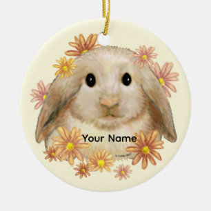 King Bunny Rabbit Ceramic Tree Decoration