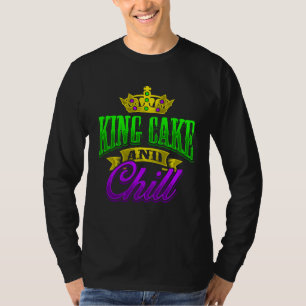 King Cake And Chill Mardi Gras Zulu Rex Crewe Car T-Shirt