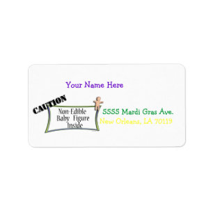 King Cake Baby Address Label