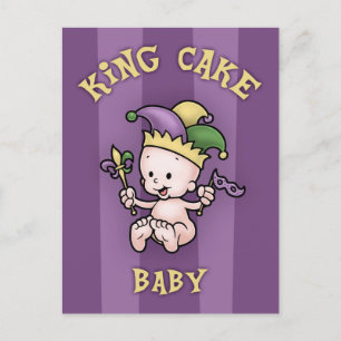 King Cake Baby Postcard