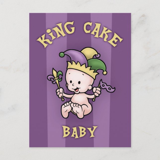 King Cake Baby Postcard (Front)