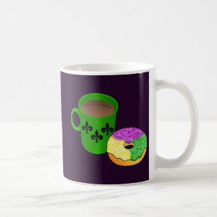 King Cake Doughnut and Coffee Coffee Mug