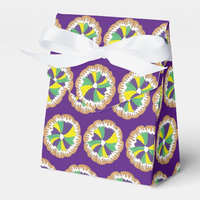 King Cake New Orleans NOLA Mardi Gras Carnival Favour Box (Front Side)