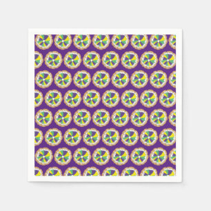 King Cake New Orleans NOLA Mardi Gras Carnival Napkin