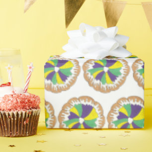 King Cake New Orleans NOLA Mardi Gras Carnival Wrapping Paper