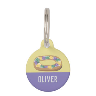 King Cake Pet Tag