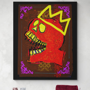 King Calavera Skull pGeek NFT Art Canvas Print