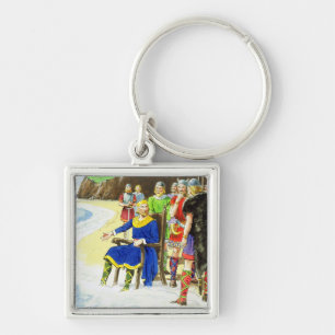King Canute (c.995-1035) from 'Peeps into the Past Key Ring