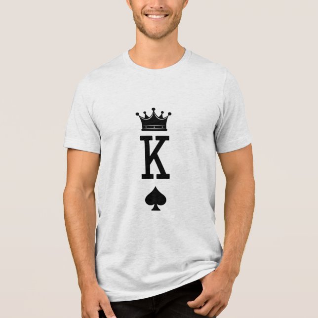 King Card SVG Card Play T-Shirt Tri-Blend Shirt (Front)