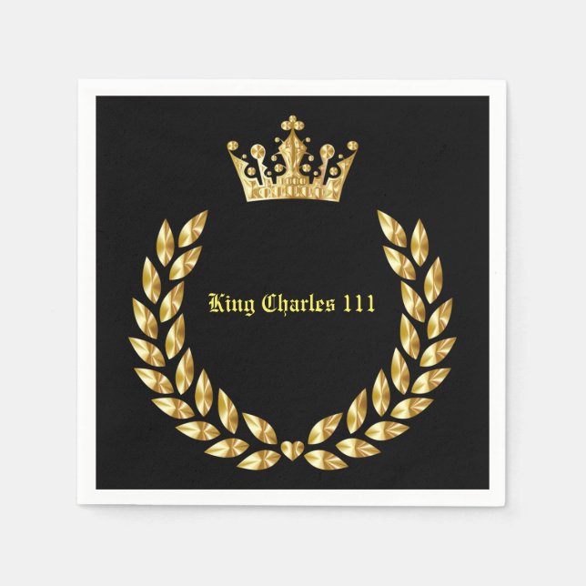 King Charles 111 Crown Royal Napkin (Front)