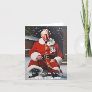 King Charles at Christmas Holiday Card