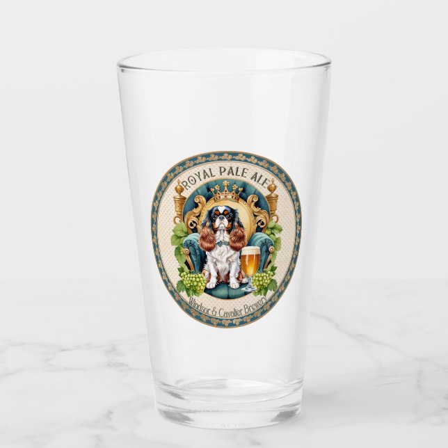 King Charles Beer Glass (Front)