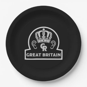 King Charles British Royal Crown  Paper Plate