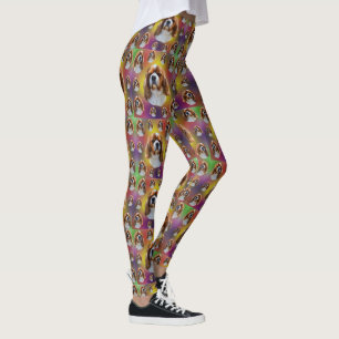 King Charles Cavalier Dog Pattern, Leggings