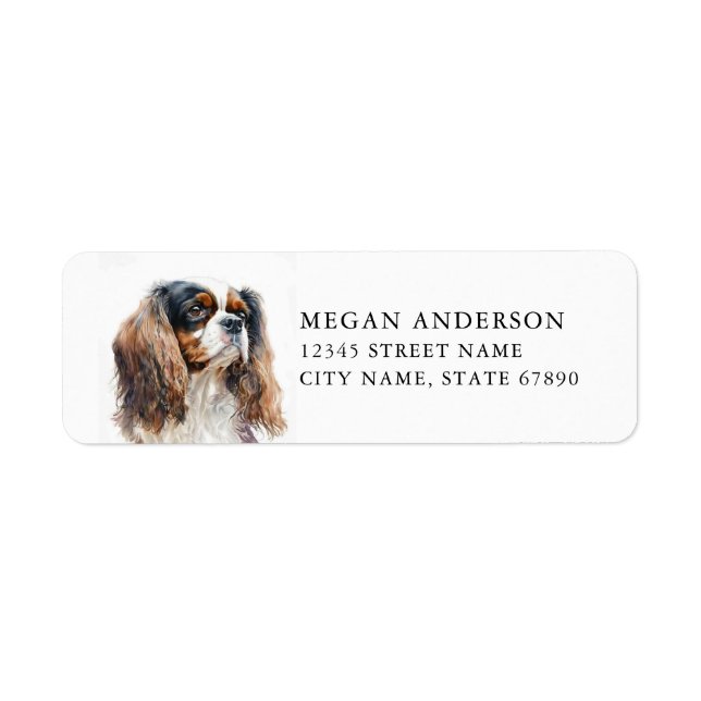 King Charles Cavalier Return Address Labels (Front)