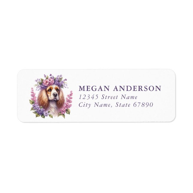King Charles Cavalier Return Address Labels (Front)
