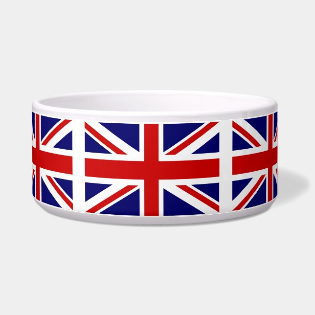 King Charles coronation UK flag pet bowl (Right)