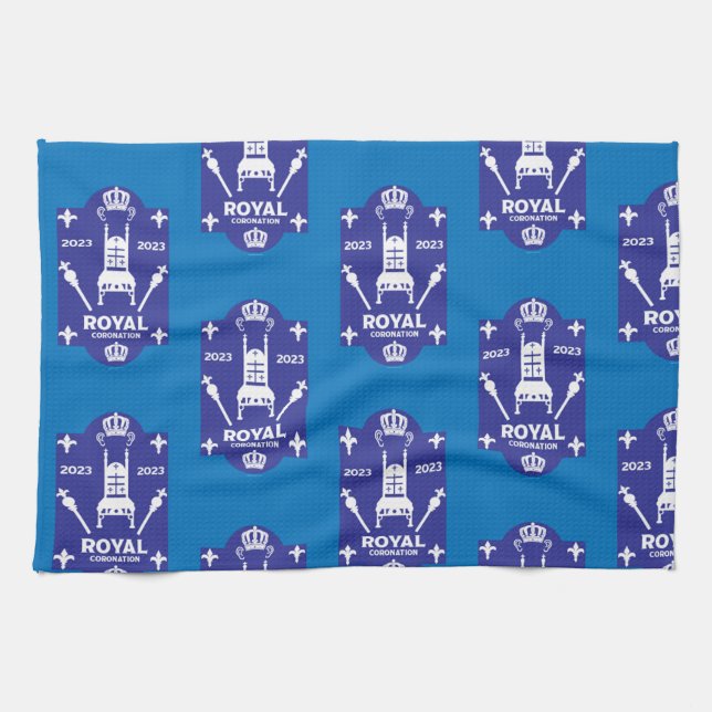 King Charles English Royal Coronation 2023      Tea Towel (Horizontal)