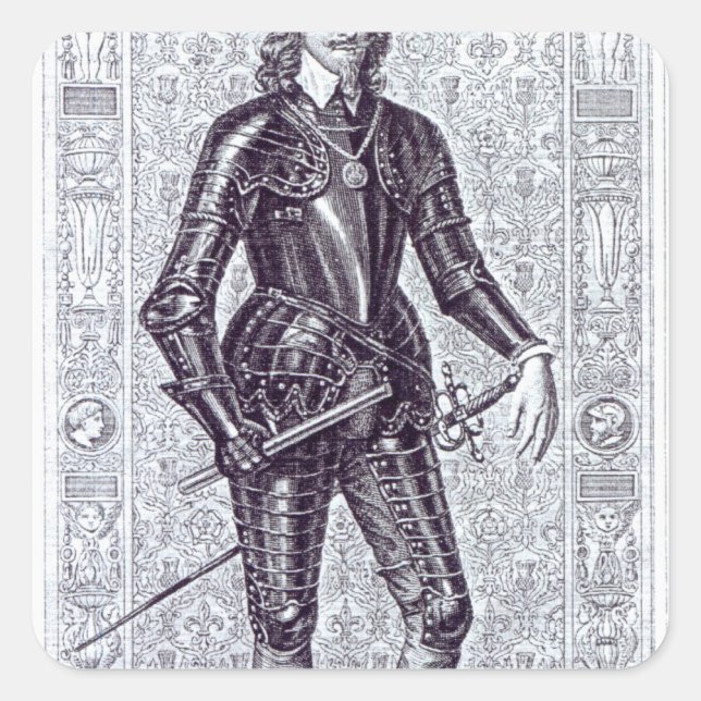 King Charles I Square Sticker (Front)