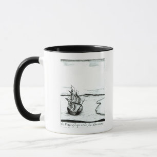 King Charles II  Fleeing England in 1651 Mug