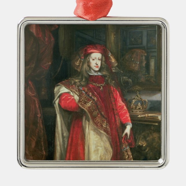 King Charles II of Spain Metal Tree Decoration (Front)