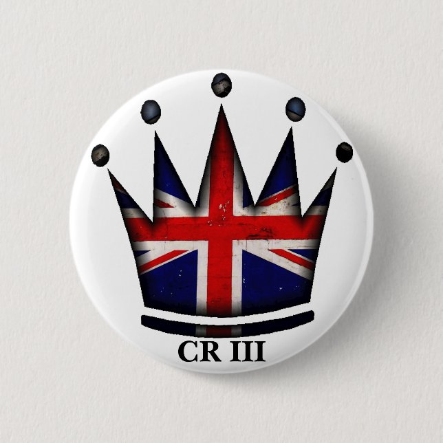 King Charles III 6 Cm Round Badge (Front)