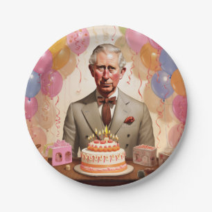 King Charles III Birthday Party Paper Plate