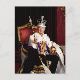 King Charles III Buckingham Palace portrait Postcard