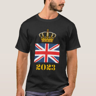 King Charles Iii Coronation 2023 Uk British Crown  T-Shirt