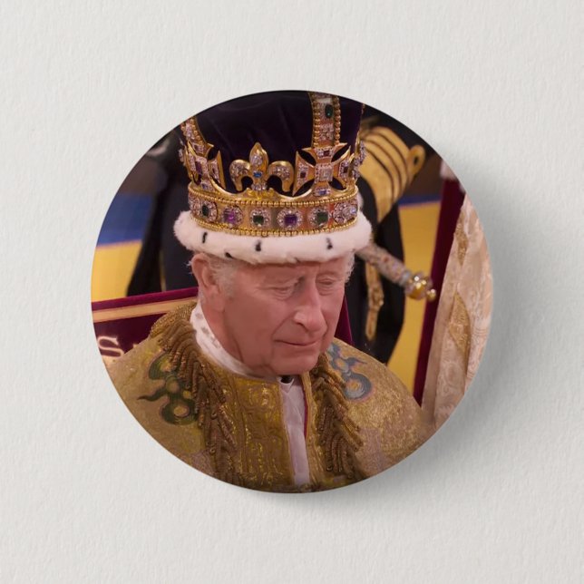 King Charles III Coronation 6 Cm Round Badge (Front)