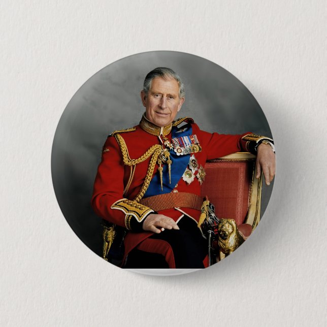 King Charles III Coronation 6 Cm Round Badge (Front)