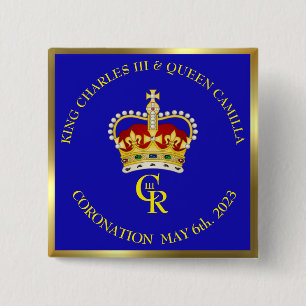 King Charles III Coronation Celebration 15 Cm Squa 15 Cm Square Badge