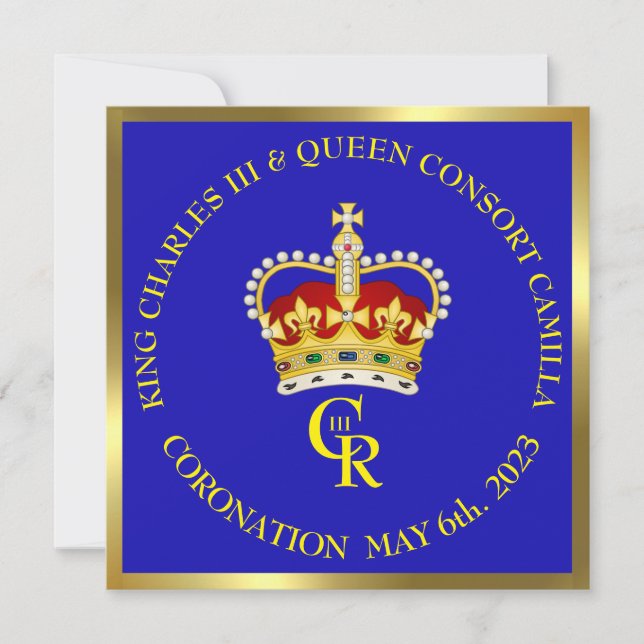 King Charles III Coronation Celebration Invitation (Front)