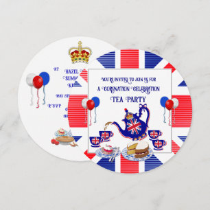 King Charles III Coronation Celebration Tea Party  Invitation