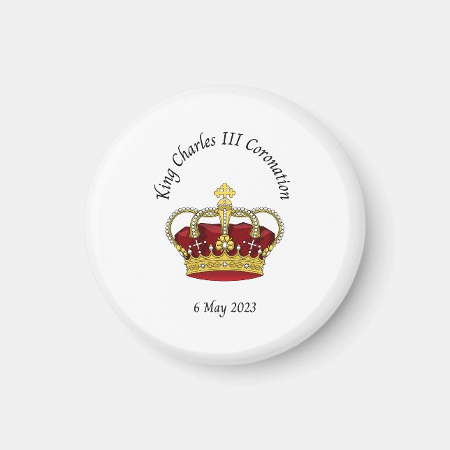 King Charles III Coronation commemorative magnet (Front)