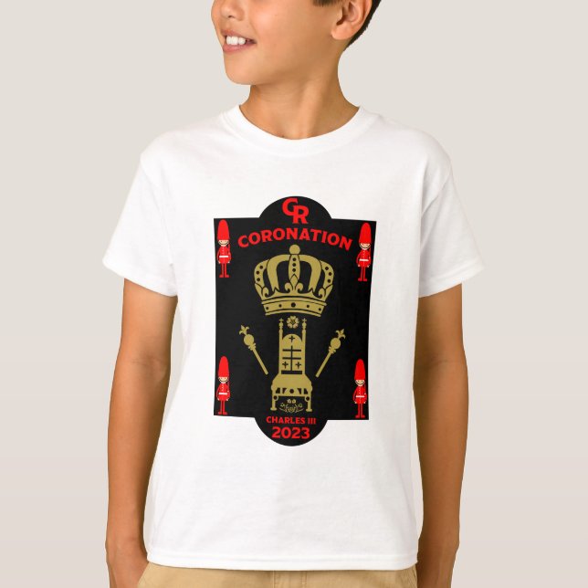 King Charles III Coronation Commemorative Souvenir T-Shirt (Front)