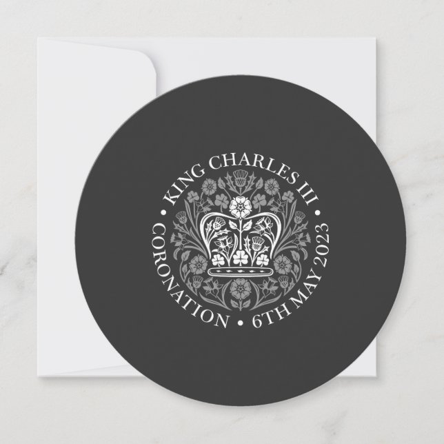 King Charles III Coronation Emblem Invitation (Front)