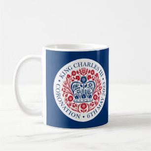 King Charles III Coronation Emblem, Royal Souvenir Coffee Mug